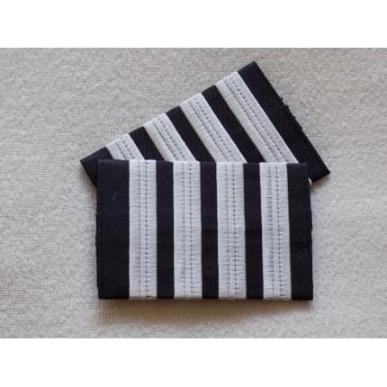 Inlays, Epaulettes 4 stripes silver